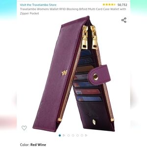 Amazon Travelambo Wallet RFID Blocking Bifold Multi Card Case Wallet w Zipper